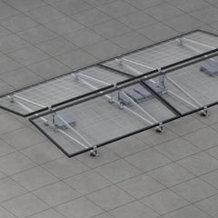 Structure support lesté AnySolar : Solution stable et sécurisée pour l'installation de panneaux solaires, avec lestage pour une fixation solide sur toitures plates.