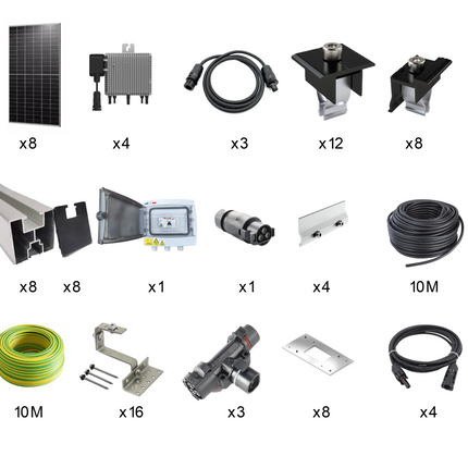 Kit Solaire 3480Wc -Kit solaire pour auto consommation-Kit Solaire Grenoble- Kit Solaire Isère