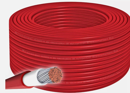 Cable solaire rouge 4mm2-H1Z2Z2-K-Cable solaire -Cable DC 4mm²