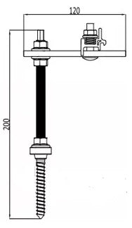 Vis à  double filetage   M10x250 K2 Systems -Structure Bois